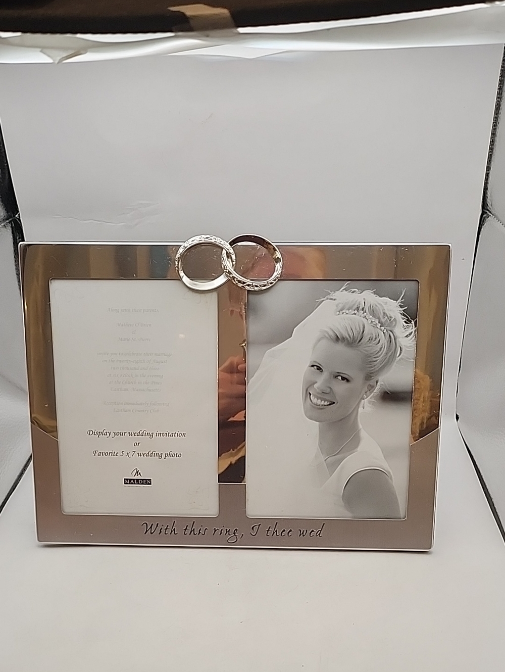 Vintage Malden International Designs Wedding Photo Frame NWT